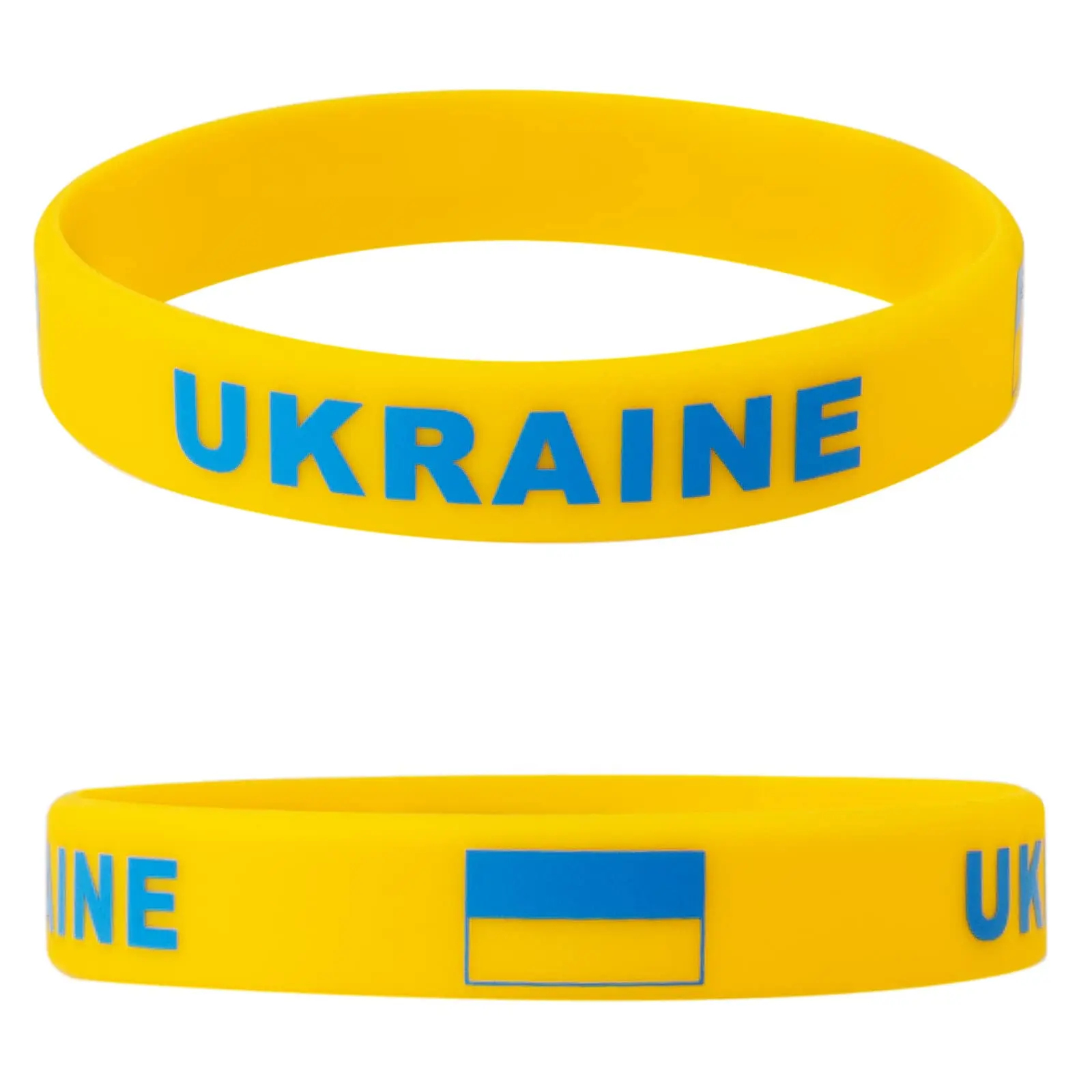 2 pezzi braccialetto bandiera ucraina cinturino da polso motivazionale in Silicone uomo donna amicizia cinturino in gomma braccialetto accessori