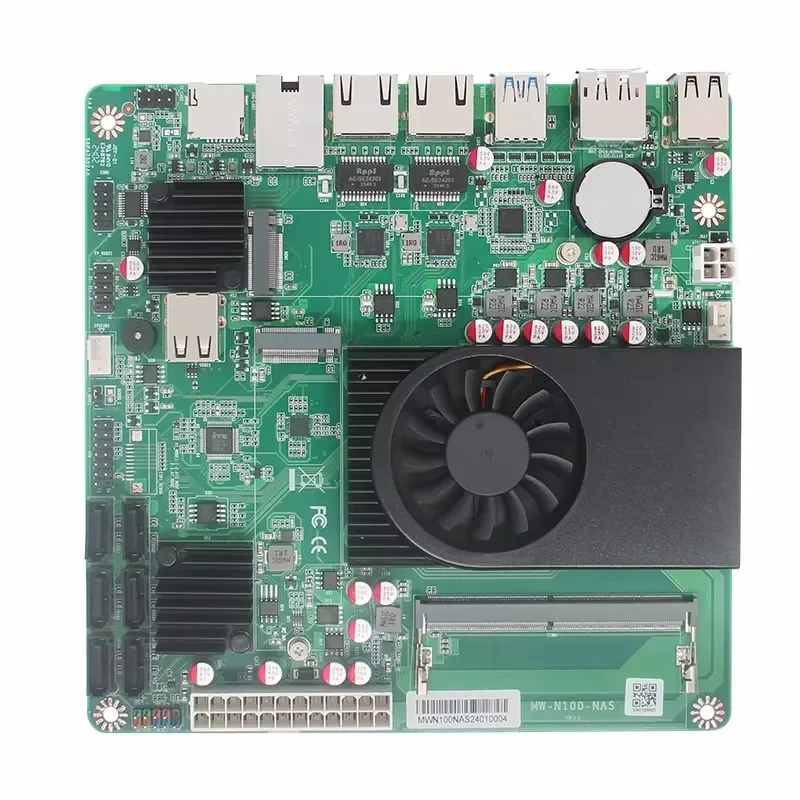 Placa base NAS 10G Intel i3-N305 N150 6 bahías 1*10G 2 * i226-V 2,5G 3LAN 2 * NVMe 6 * SATA3.0 1 * DDR5 enrutador firewall placa base ITX