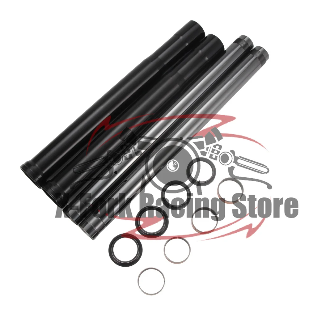 DLC Black Front Fork Tubes Set Bushings Seals Rebuild Kit For Kawasaki ZR800 Z800 2013-2016 2014 2015 44008-0062 44013-0195-18R