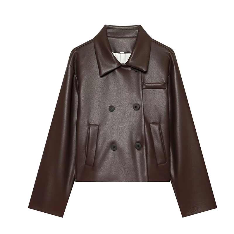 Leather Jackets Women's Autumn 2026 New Fashion Retro Slim Short Warm Women's Jackets Chic Autumn Youth Travel Street Coats