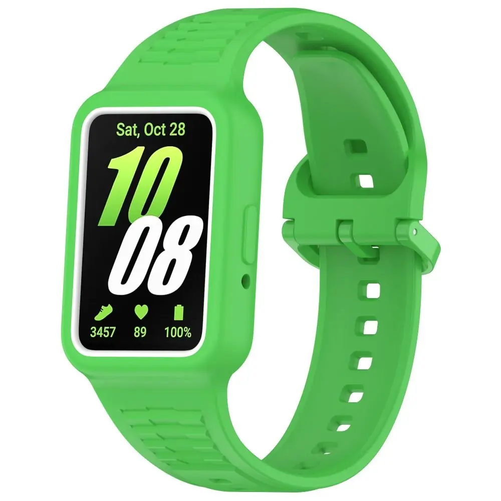 Replacement Case+Strap Silicone Integrated Silicone Watch Strap Bracelet Smart Watch for Samsung Galaxy Fit3/Huawei Band 9/8