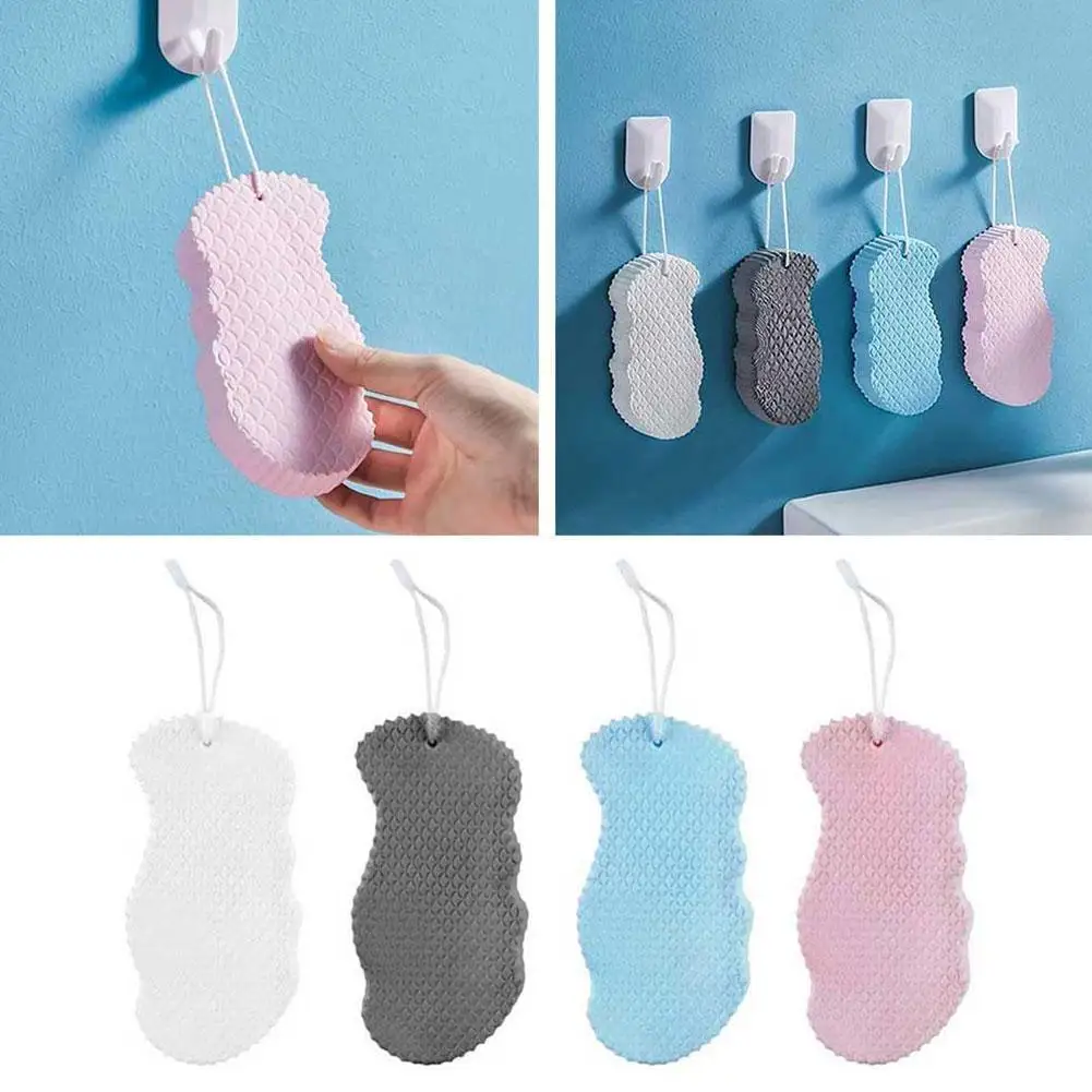 Esponja 3D exfoliante para baño, esponjas para fregar a escamas de pescado, herramienta para fregar el baño para adultos y niños, herramienta para