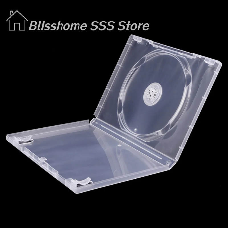 【S】Transparent Bottom CD Box Empty CD Case PP Plastic Milky Transparent CD Case CD Case Capacity 1 Discs High Quality Durab