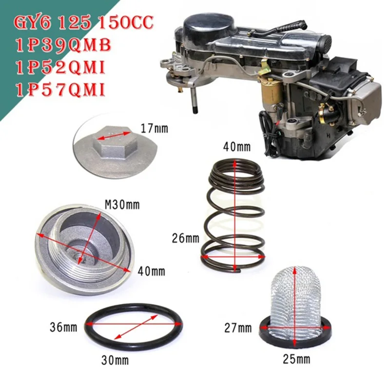 HOT! GY6 50cc To 150cc 125/150 Engine Parts Plug Moped Oil Filter Drain Screw Scooter For Baotian Benzhou Znen Taotao