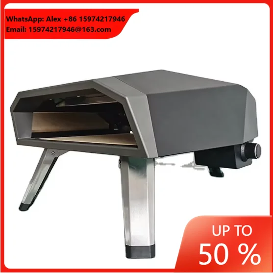 New 12inch 4.4KW 220V Piezo Ignition Multifunctional Portable BBQ Outdoor Gas Pizza Oven For Garden Party