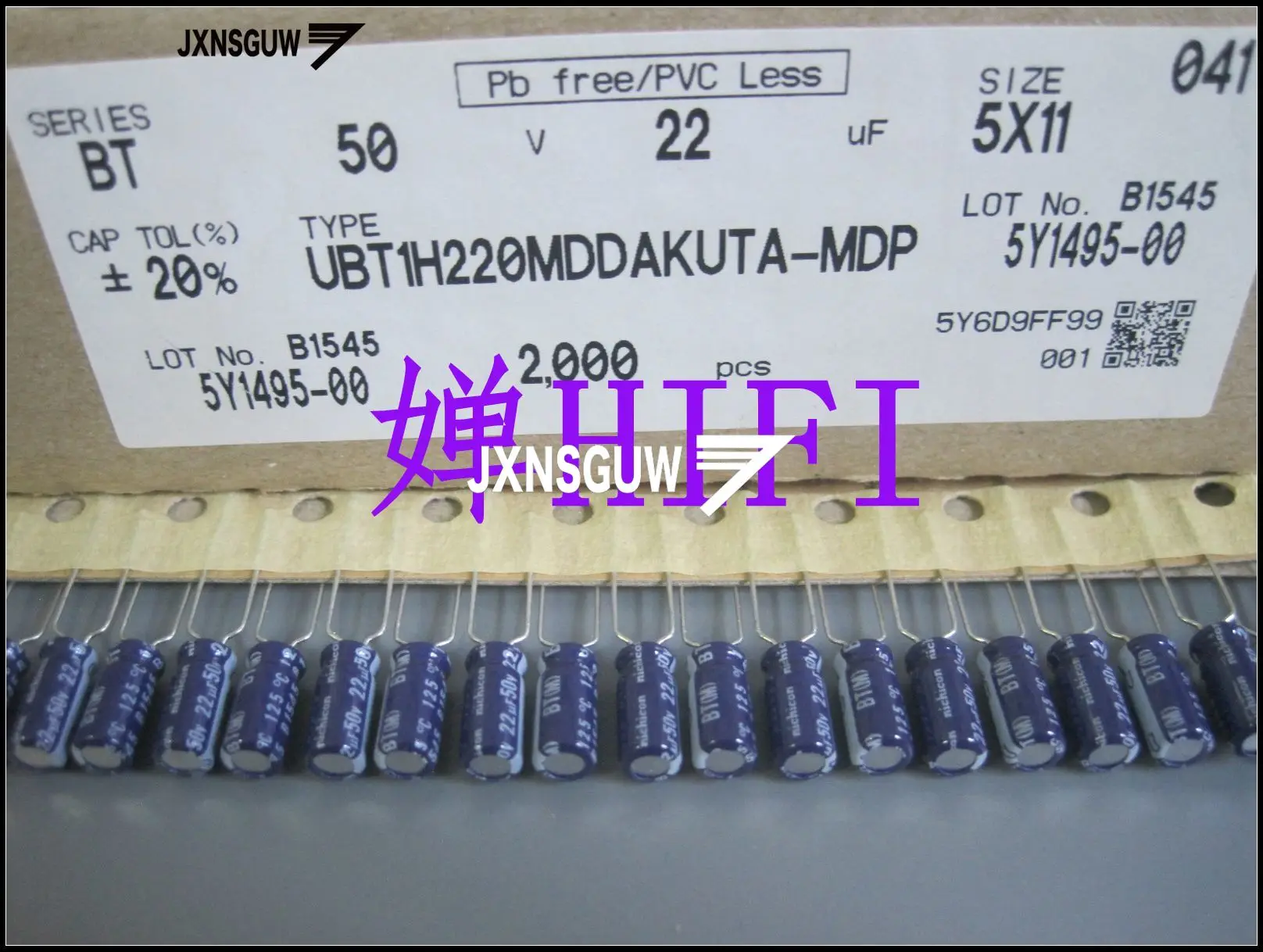 20PCS NICHICON BT 50V22UF 5X11MM 22UF 50V original audio Aluminum electrolytic capacitor 125 degrees 22uF/50V