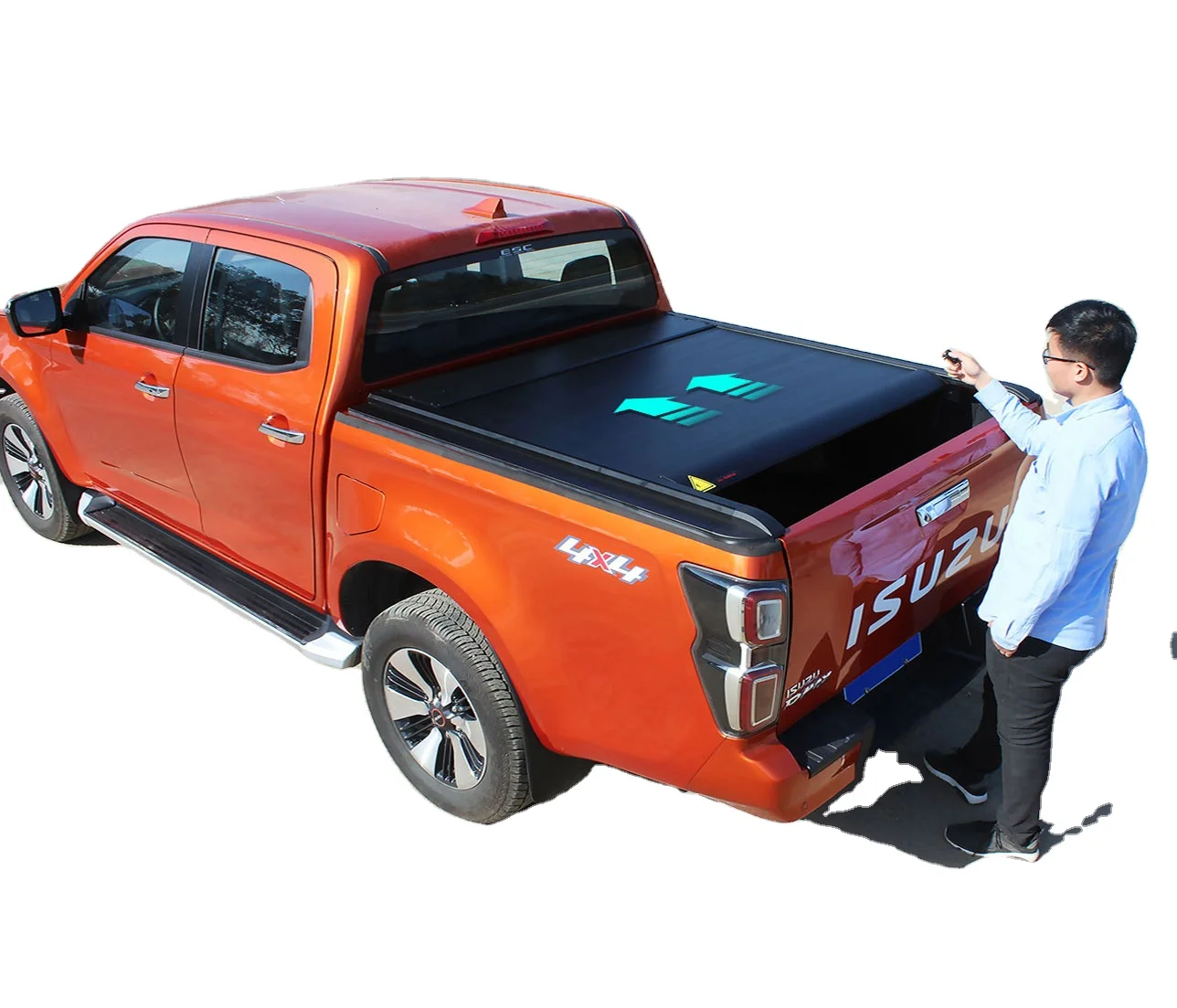 OEM custom-fit roller shutter lid for Triton high quality Pickup truck tub cover black color compatible with Roll bar