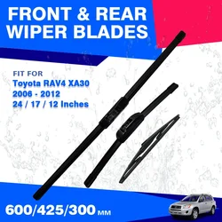 For Toyota RAV4 XA30 2006 2007 2008 2009 2010 2011 2012 Front Rear Windshield Wiper Blades Car Accessories RAV 4 30 Windscreen