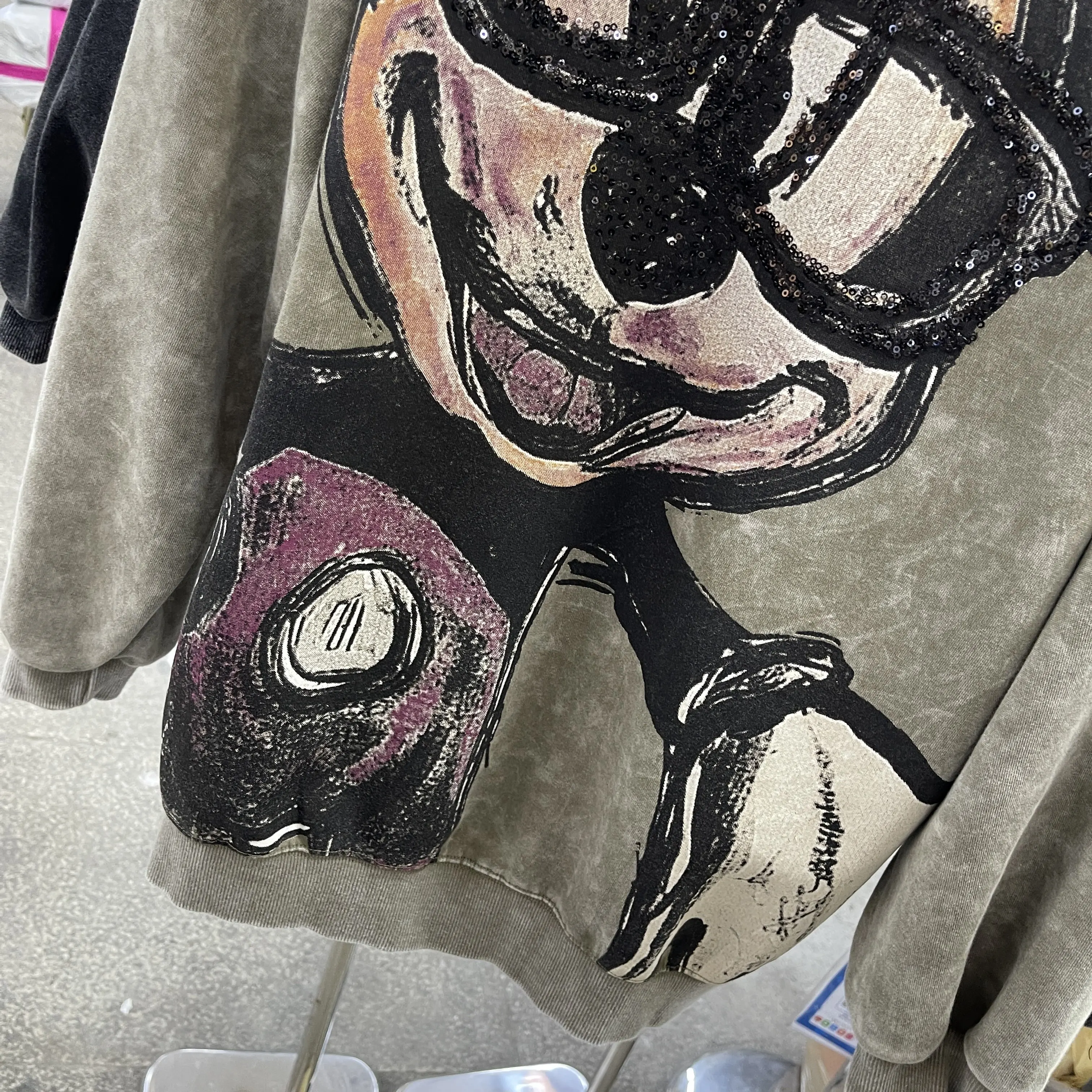 2025 Autumn Winter New Pullover Sweatshirt Heavy Craft Cartoon Bear Print Hooded Sweatshirts Women Loose Top Streetwear Women