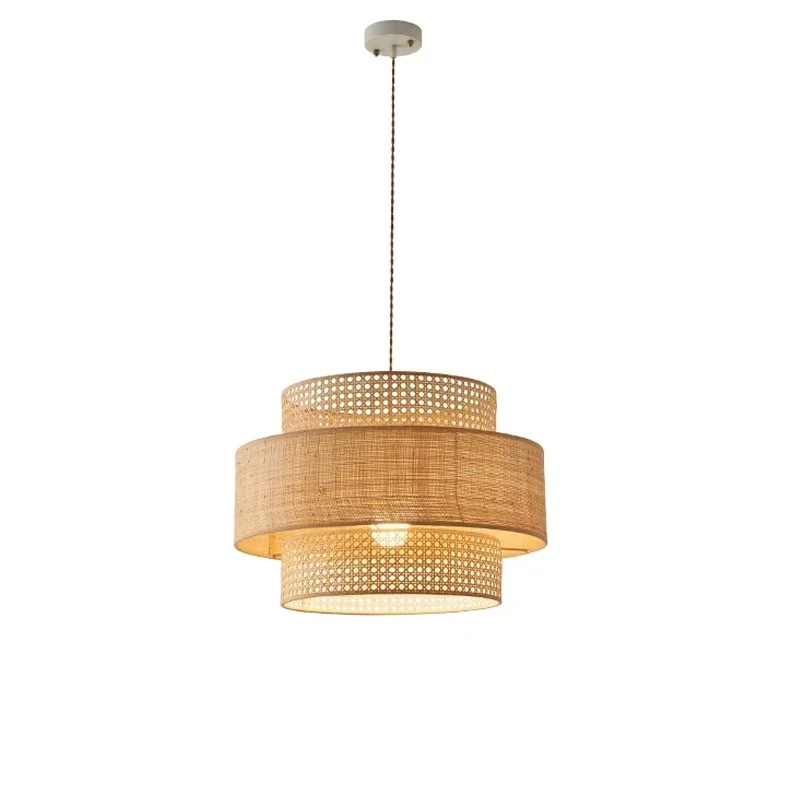 Imagem -05 - Nordic Wabi-sabi Led Chandelier Rattan Woven Pendant Light Lâmpada de Decoração para Casa Apto para Quarto Cozinha Ilha Restaurante Loja