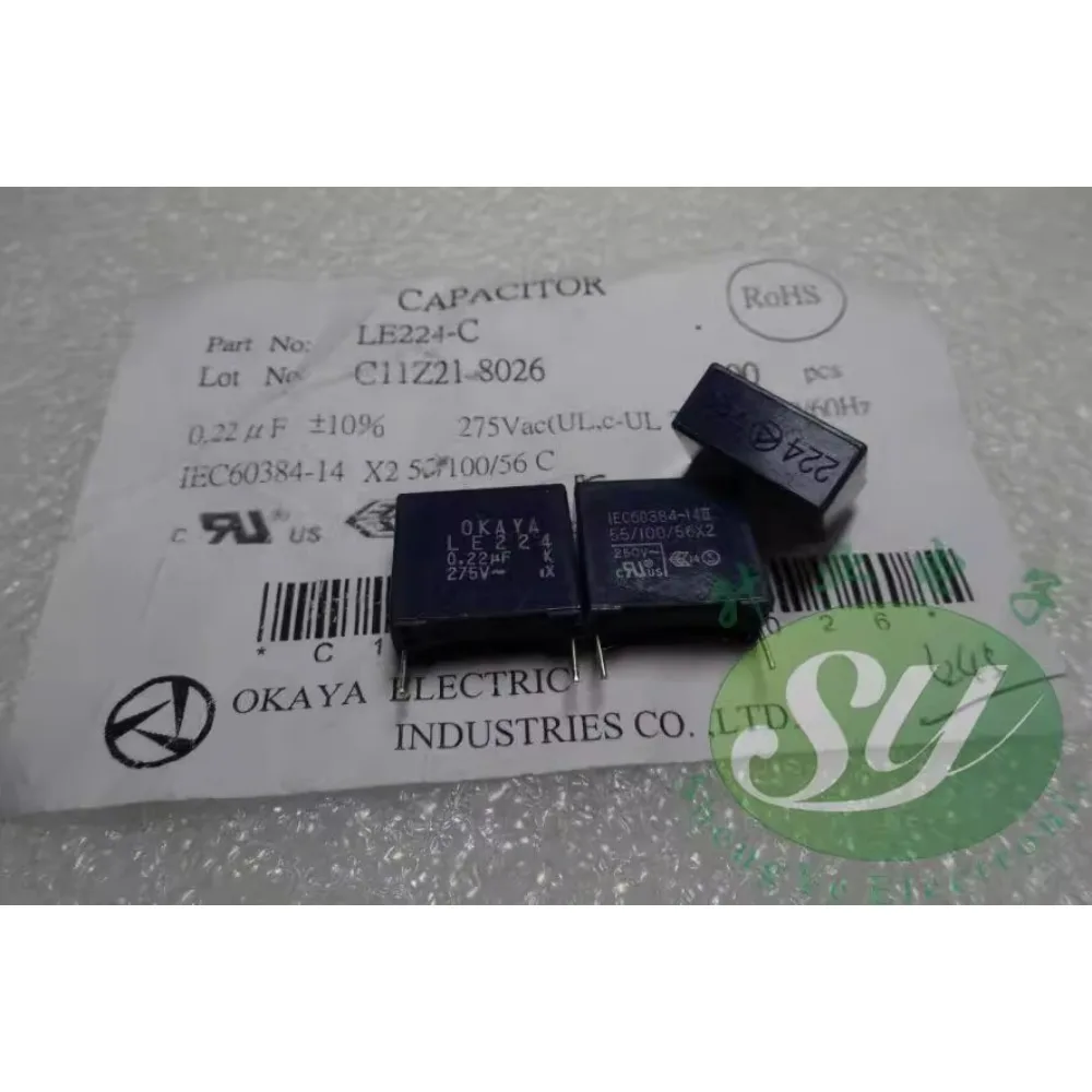 

20PCS 0.22uf/275vAC 220nf u22 224 LE224 brand new 15mm film capacitor