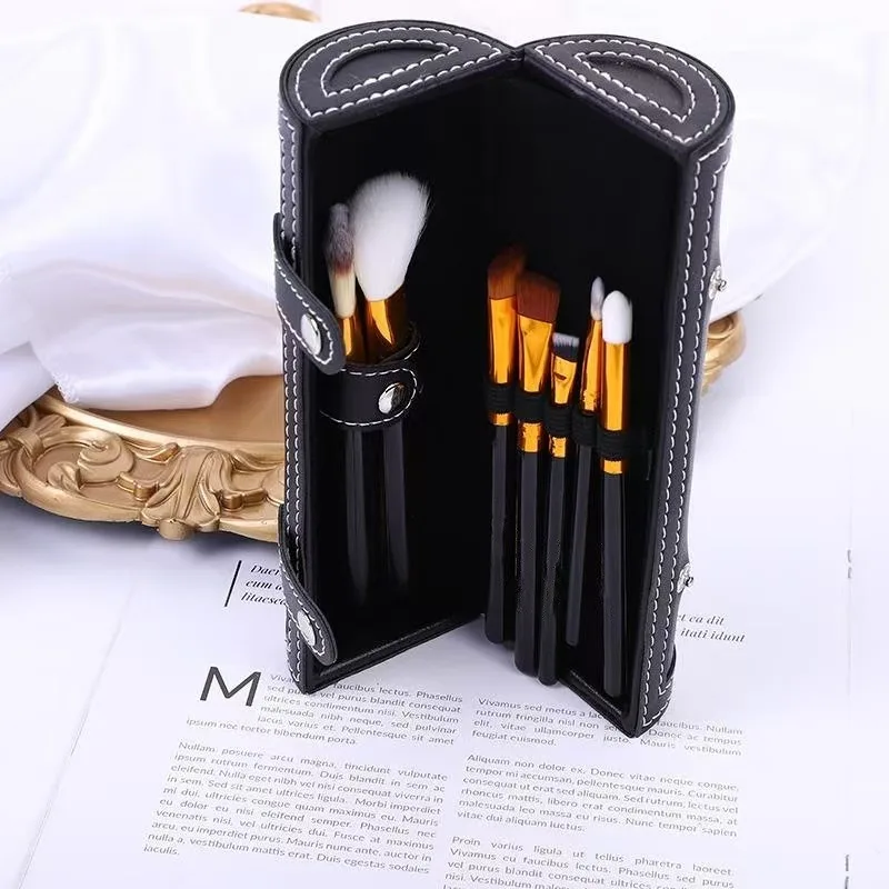 Animal Hair 9-piece Makeup Brush Set Concealer Brush Eye Shadow Lip Brush Portable Makeup Professional Makeup Brush Set