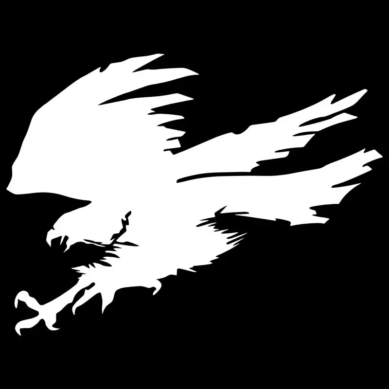 Car Sticker Cool Eagle Hunting Fun PVC Car Decoration Accessories Sticker Creative Waterproof Sunscreen Black/White,15cm*11cm