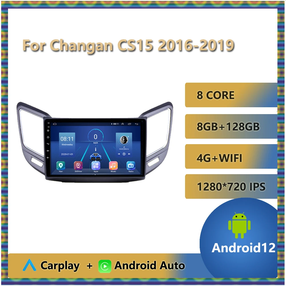 

9 Inch Car Radio For Changan CS15 2016 2017 2018 2019 2Din Android Octa Core Car Stereo DVD GPS Navigation Player QLED Screen BT