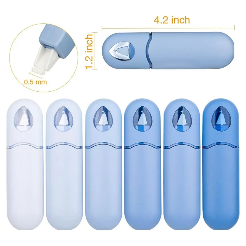 شريط تصحيح أبيض، 6 قطع أدوات تطبيق سهلة الاستخدام للتصحيحات الفورية، موزع شريط التصحيح