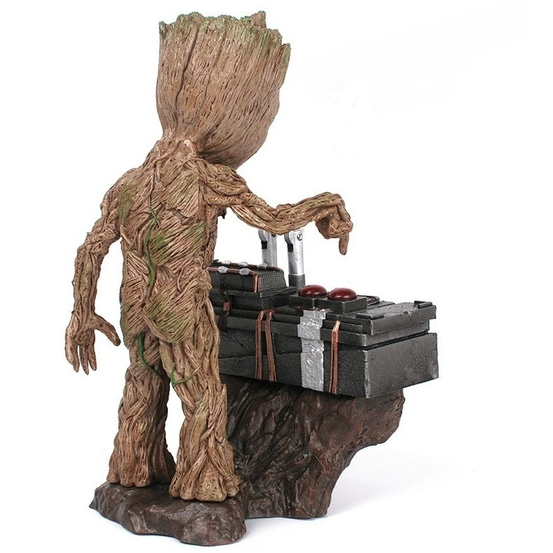 Groot Statue Model Avengers Cute Baby Tree Man Pvc Anime Action Figure Toys Collection Gift Desktop Ornament  Bedroom Decoration