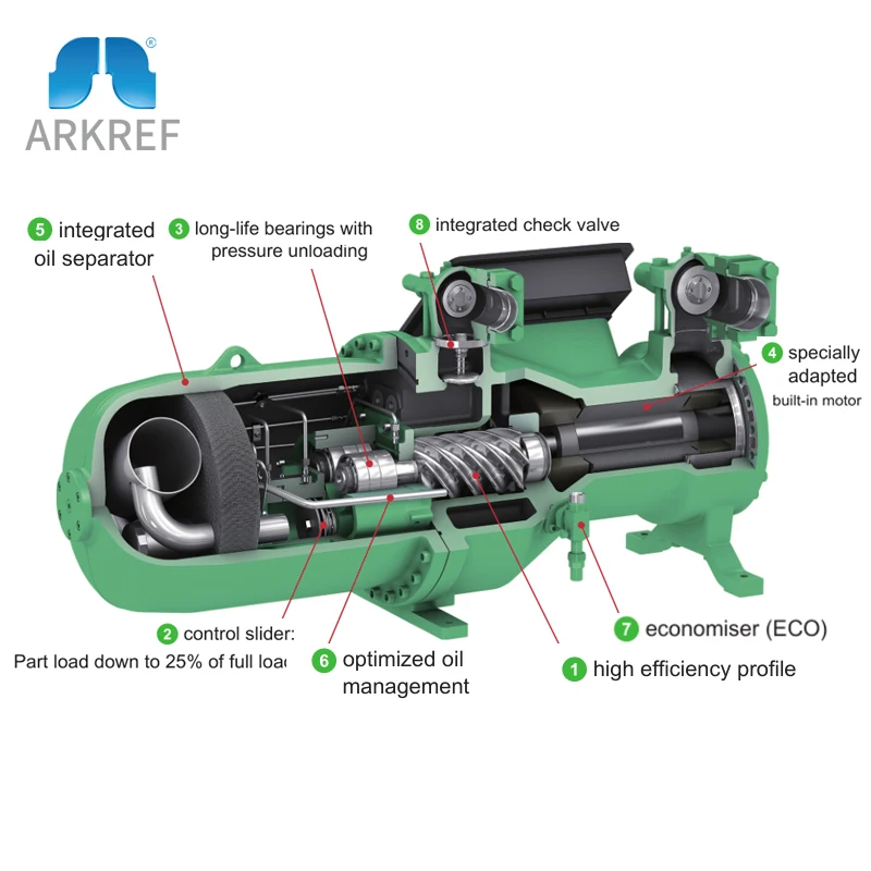 20 Years Bitzer Compressor Distributor CSH7563-80-38P Bitzer Screw Compressor