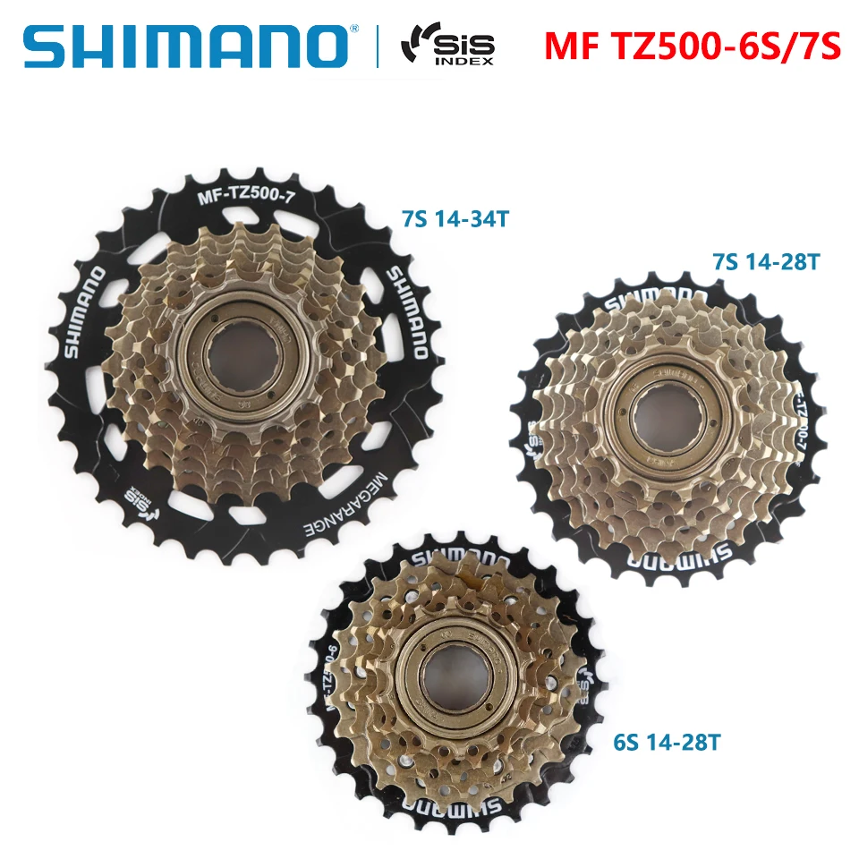 

SHIMANO MF TZ500 6 Speed 7 Speed Bicycle Freewheel 14-28T 14-34T Sprocket MTB Road Folding Bike Cycling Bicycle Bicycle Parts