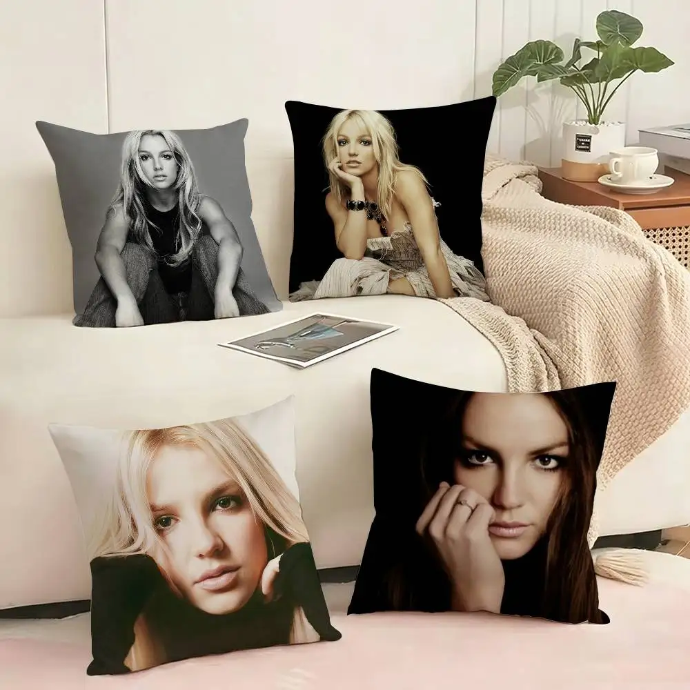 

Y2Y Spicy girl Britney Pillow Case Square Double-Sided Sofa Cushion Cover Bedroom Bedside Pillow Gift