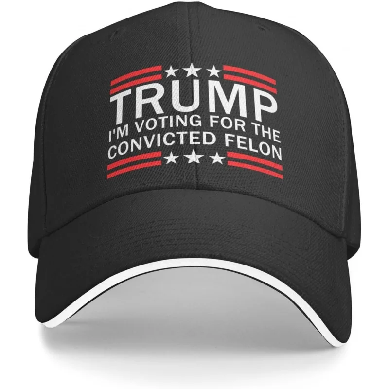 

Men's and Women's Sports and Leisure New Fashion 2024 I Vote for Convicted Baseball Hat Black