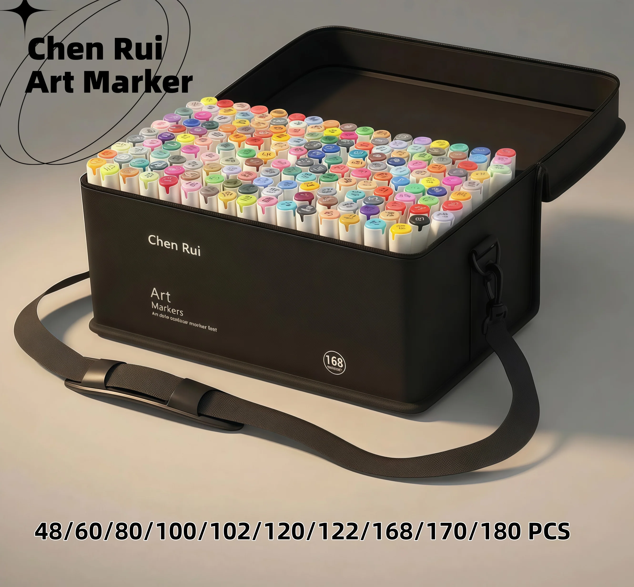 48-180 PCS Dual Tip Alcohol Marker Set with Brush And Chisel Tip for Adult And Student Coloring & Drawing Back to School Supplie