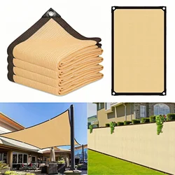 Beige sunshade net, easy to install, black sunshade net for balconies, courtyards, and swimming pools, UV-resistant awnings