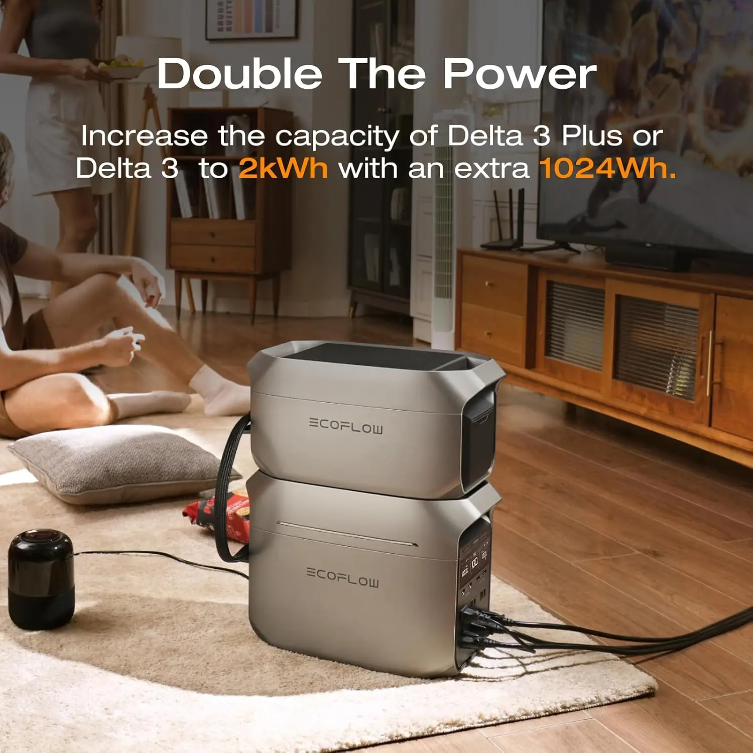1024Wh LiFePO4 Portable Power Station Extra Battery, Smart Expansion for Outdoor Camping RV Emergency Backup, Customized