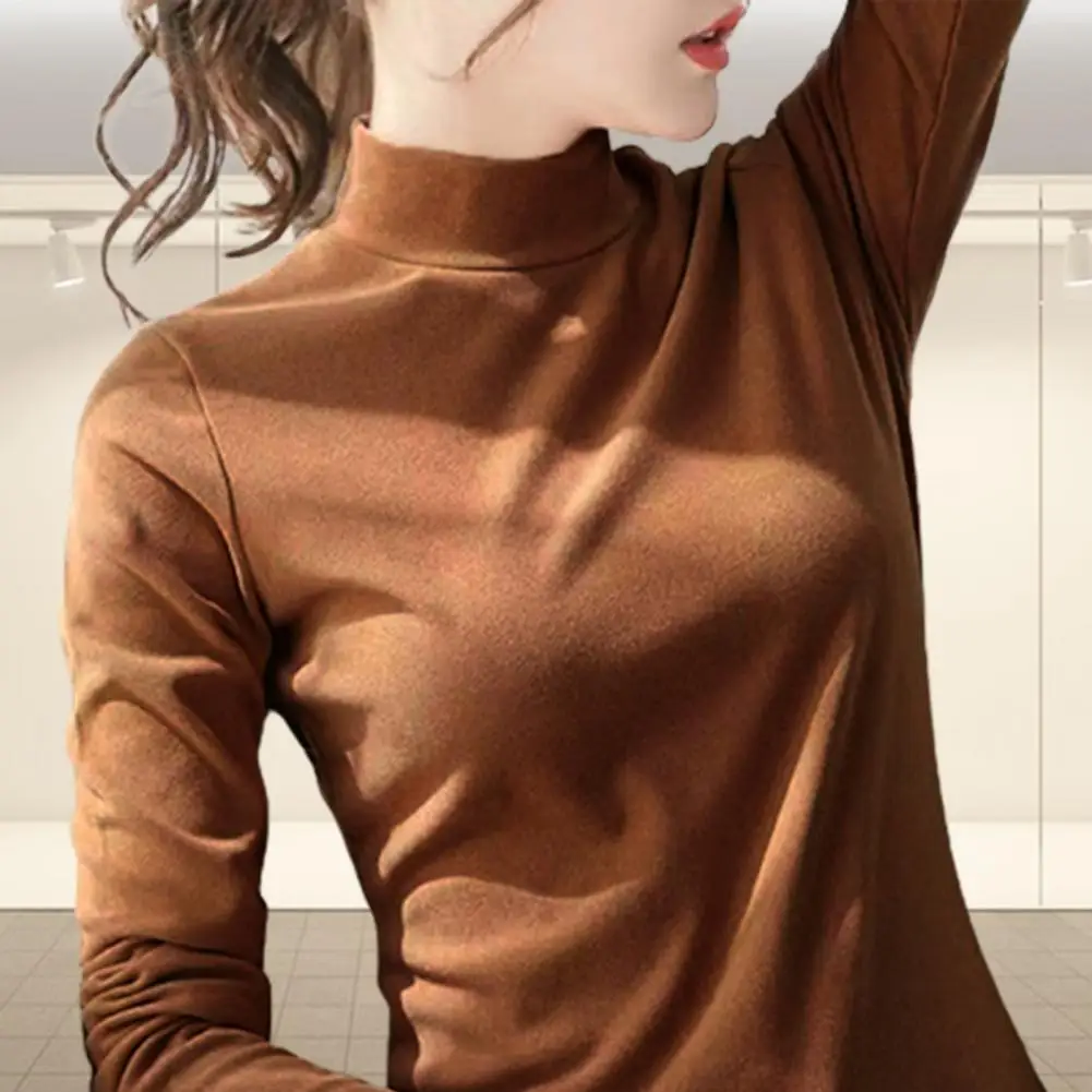 

Women Top Cozy Stylish Women's Winter Pullover Warm Windproof Slimming Half-high Collar Knitwear for Fall Winter Seasons Solid