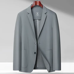 2025 Spring/Summer Lightweight Luxury Suit Jacket Handsome Smooth Breathable Casual Sun Protection No Lining West Fashion