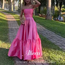 Aileen A-line Pink Strapless Layered Customized Evening Dresses for Formal Occasions Luxury Elegant Guest Wedding Dress Party