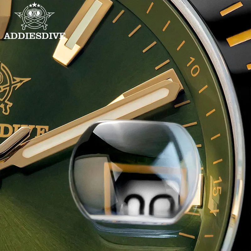 Addiesdive جديد ساعة رجالية الغوص 41 مللي متر العلامة التجارية الأعلى كوارتز ساعة اليد 200 متر مقاوم للماء سوبر مضيئة فاخرة السيراميك الحافة AR المغلفة