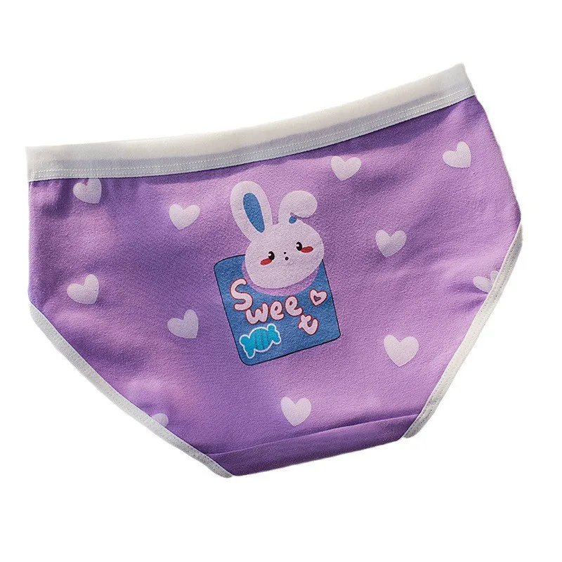 4 Stück weiche, antibakterielle Baumwoll-Slips für Kinder und Mädchen, Höschen mit Cartoon-Print, atmungsaktive Unterwäsche für Kinder von 3–16 Jahren – Detail 17