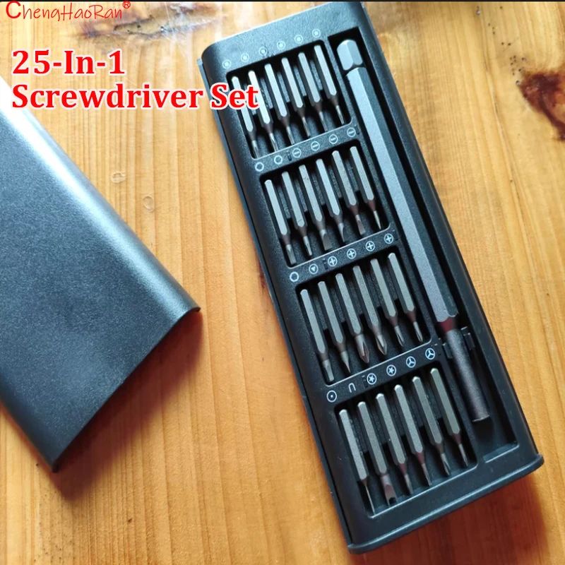 

25 in 1 Precision Screwdriver Set Phillips Torx Hexagonal Flat Head Magnetic Screwdriver Head for iPhone PC Watch Camera Glasses