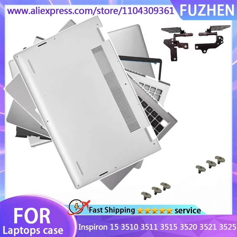 

New Cover For Inspiron 15 3510 3511 3515 3520 3521 3525 LCD Rear Cover/Front Frame/Palm Pad Keyboard/Bottom Cover/hinge Silver