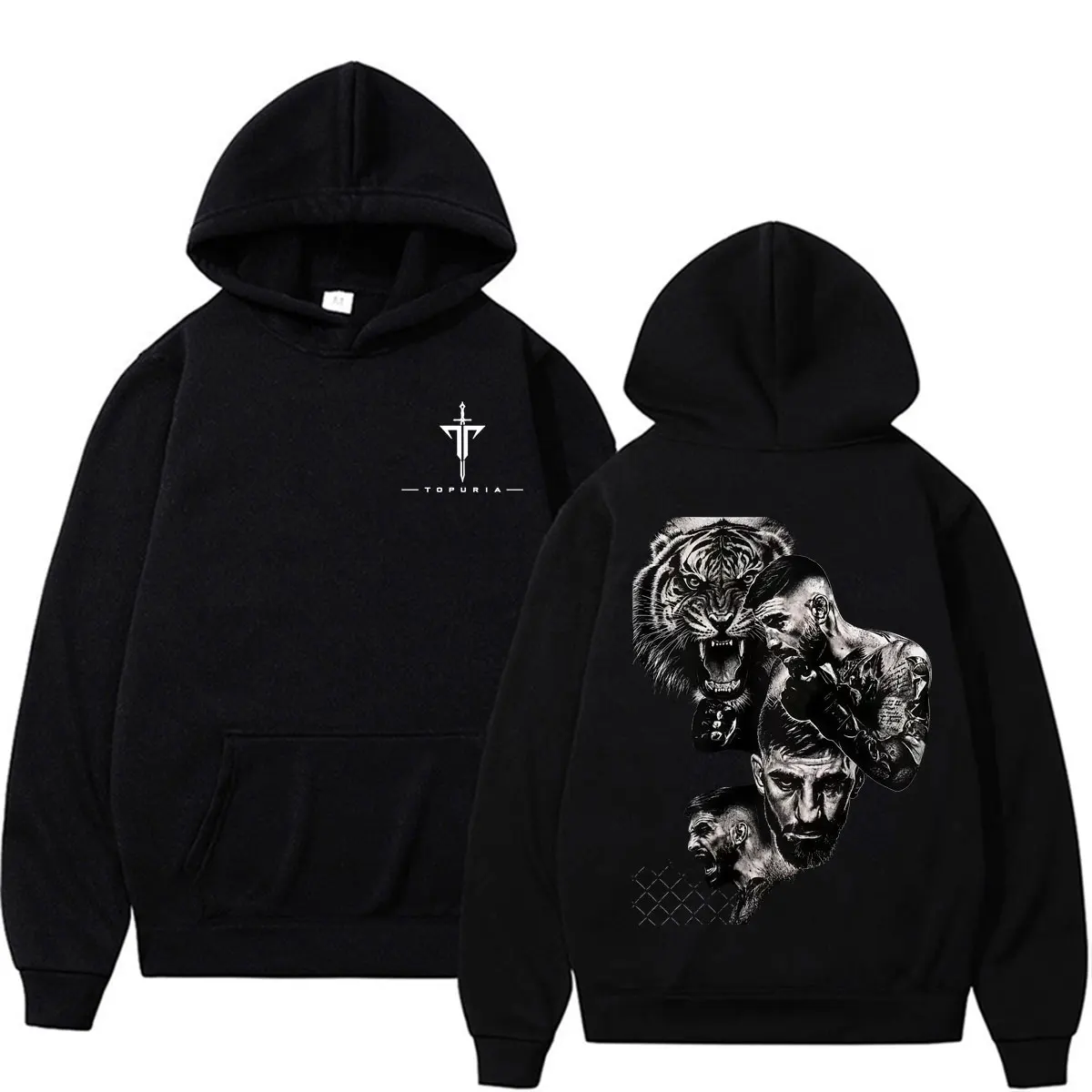 Limitierter El Matador Ilia Topuria Fan-Geschenk-Hoodie für Männer und Frauen, Modischer Ästhetischer Sweatshirt aus Fleece, Lässiger Oversized-Hoodie – Detail 2