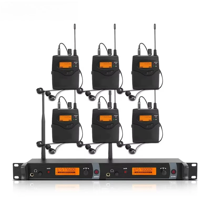 5pcs DM2000 Professional Stage 6 Channel Wireless Ear Return Monitoring System