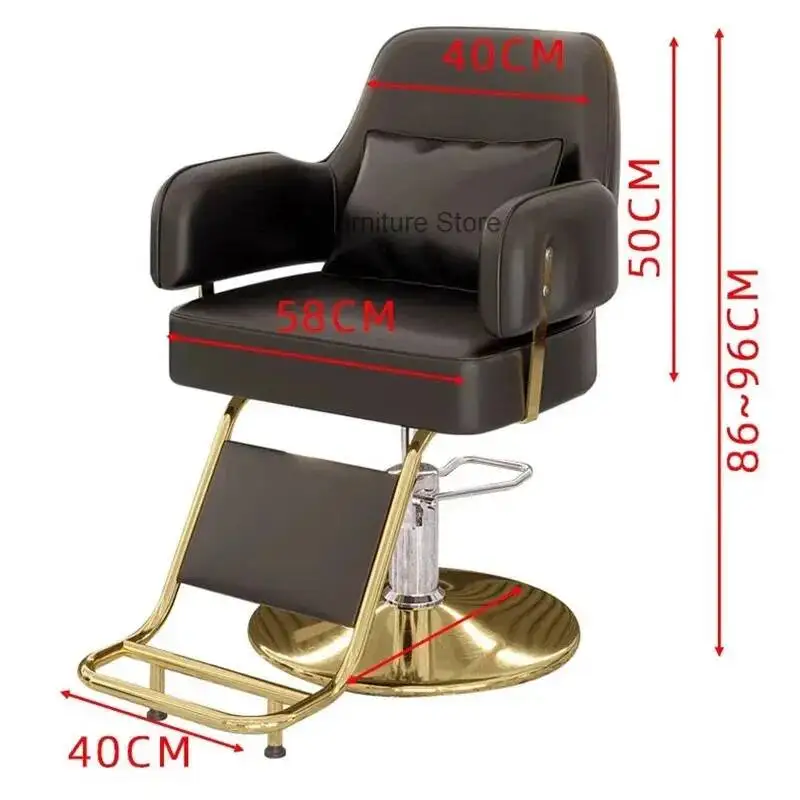 Aesthetic Unique Professional Modern Barber Chairs Footrest Design Salon Chairs Simple Silla De Corte De Pelo Salon Furniture
