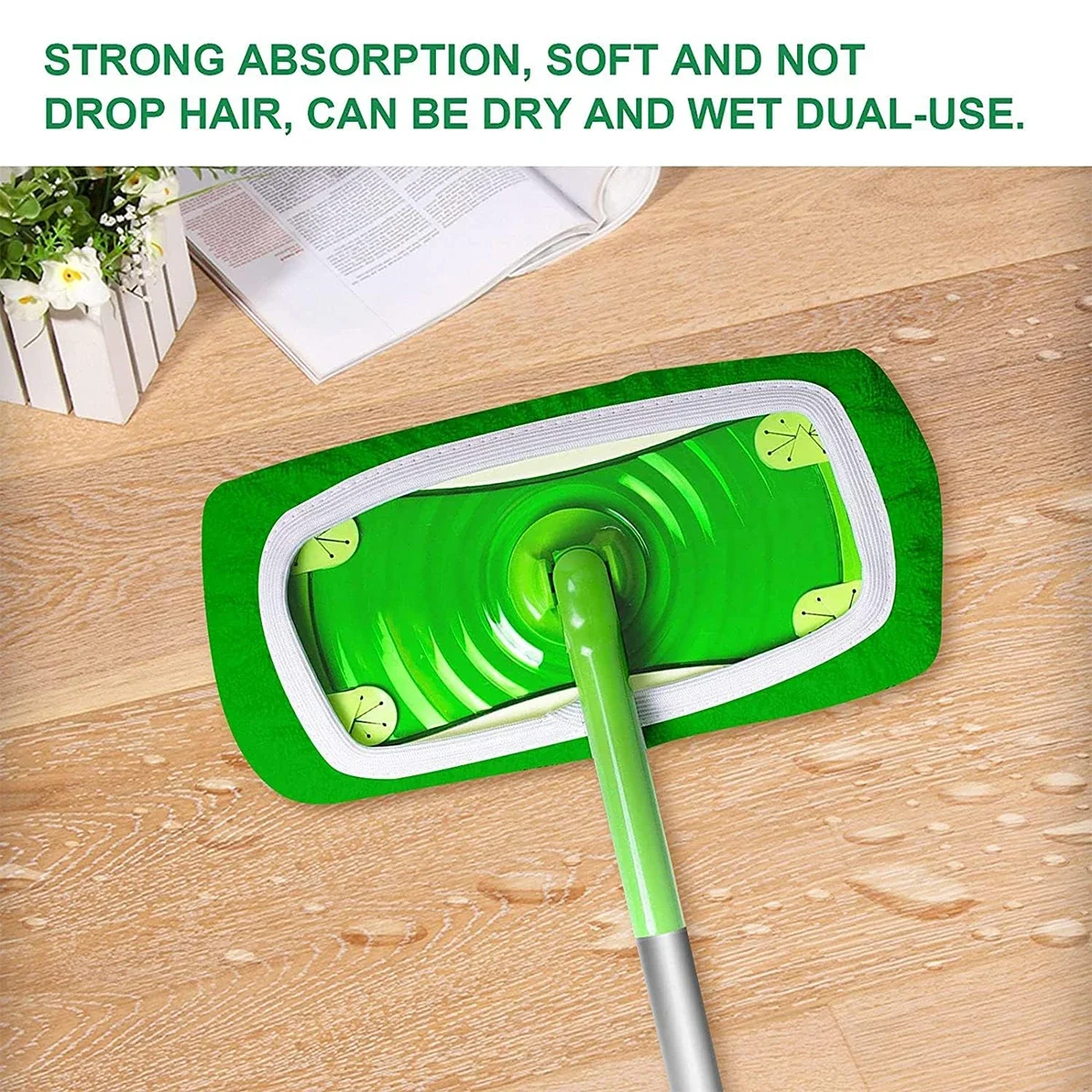 

Wipes Reusable for Swiffer Sweeper Mop Pads Reusable Washable Refill Packs for Wet and Dry Use Plumero humedo Window scrubber