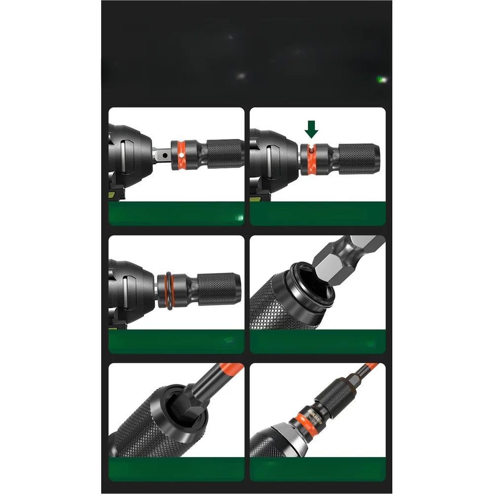 2026 New Metal Wrench Adapter  1/2 3/8 1/4 To 6.35mm Hex Bit Socket Quick Release For Power Tools For Automotive Repair Tools