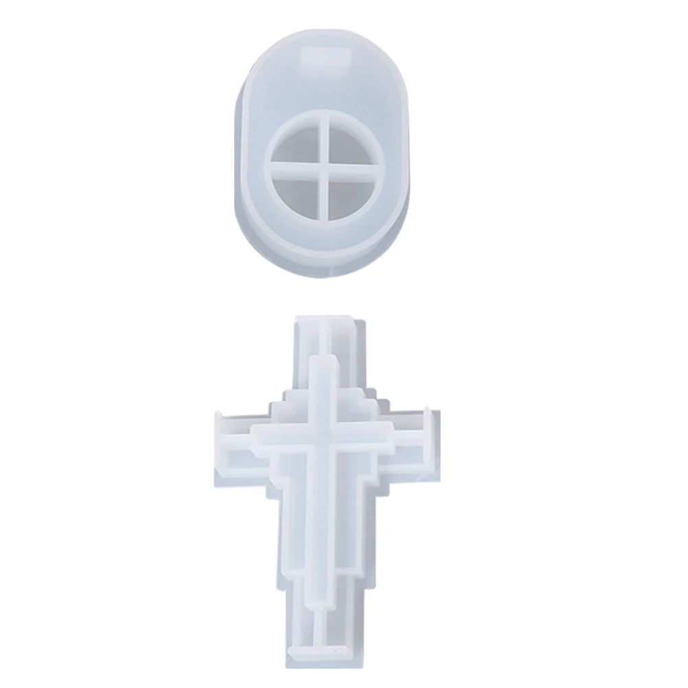 

Cross Candlestick Mold Epoxy Casting Holder Silica Gel Silicone DIY Simple Crystal Handmade Lightweight Portable Storage Craft