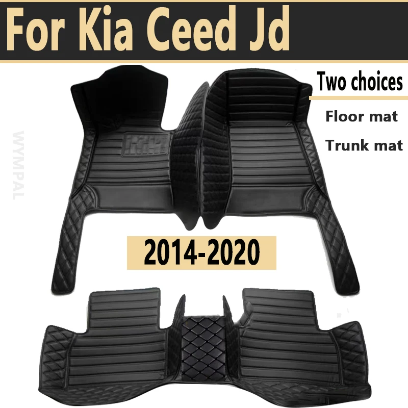 Car Floor Mat For Kia Ceed Jd 2014 2015 2016 2017 2018 2019 2020 Man Non-Slip Luxury Woman Foot Pad Auto Interior Rugs Accessory