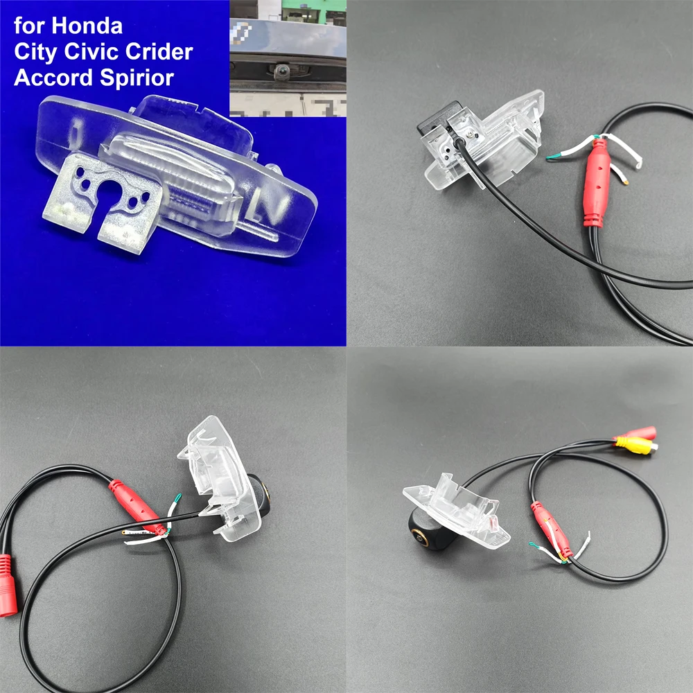 170 Degree AHD 1080P CVBS Car Rear View Camera for Honda Accord Civic City Crider Spirior Greiz RDX Fit 2008-2016Car Track/Ruler