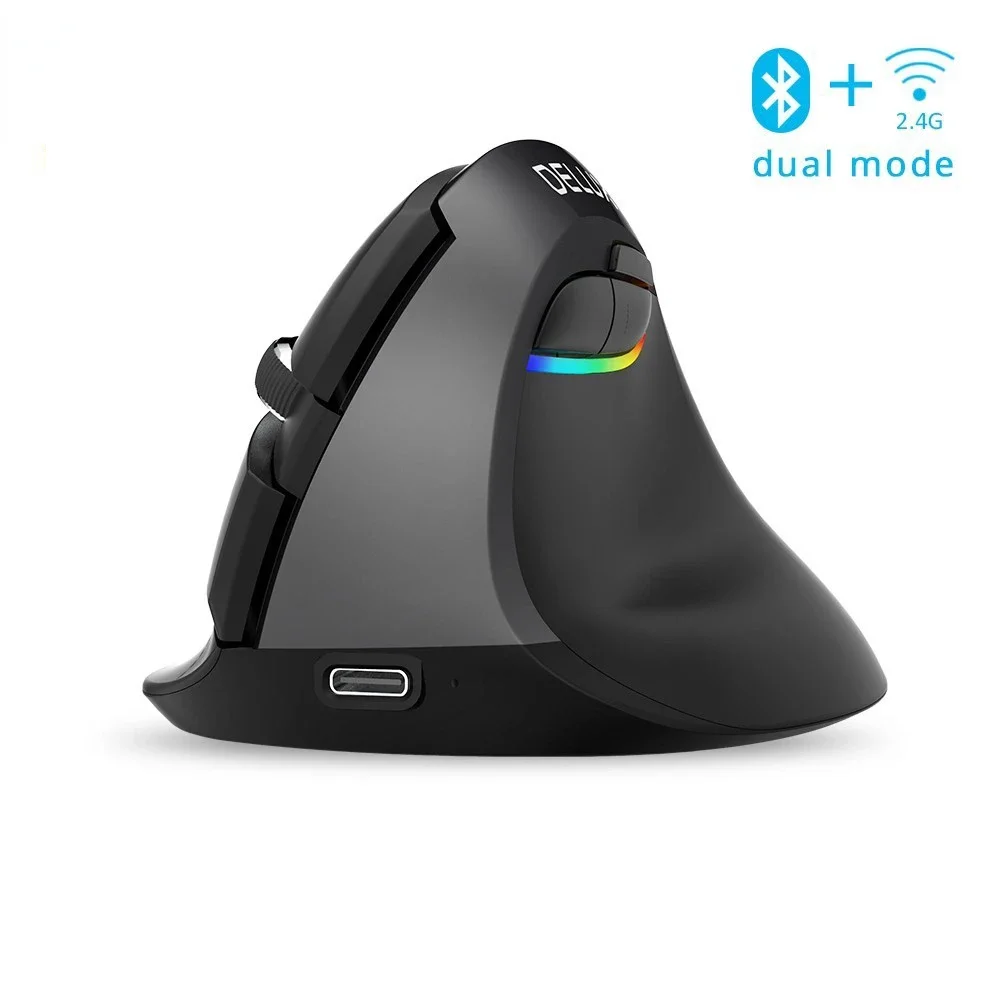 

M618 Mini Bluetooth 4.0 + 2.4G Wireless Mouse 2400DPI Rechargeable Ergonomic Vertical USB Optical Computer Silent Mice