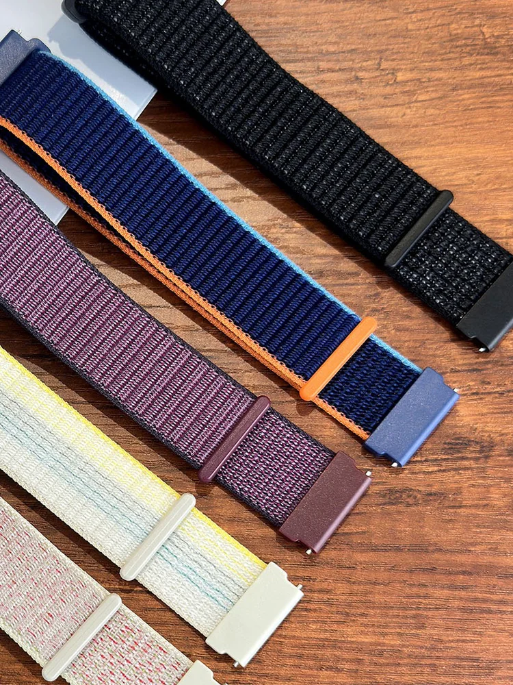 20mm/22mm Band For Amazfit GTS 4/2/GTS2 Mini/GTR/4/3/Pro/GTR 2 Nylon Loop Watch Bracelet For Amazfit Bip 6 5 Strap Accessories