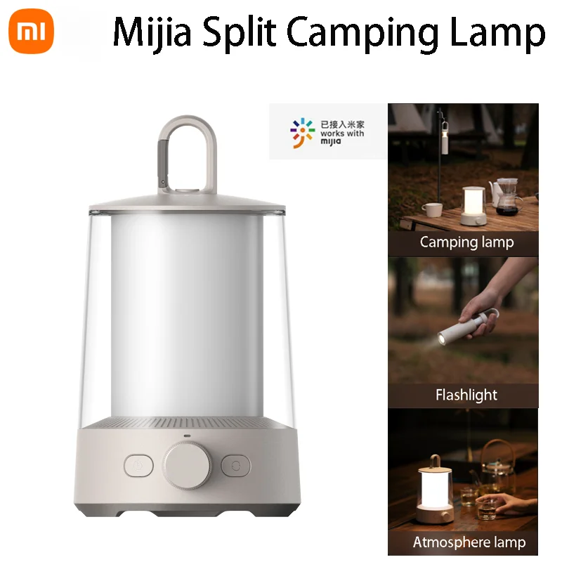 

Xiaomi Mijia Split Camping Lamp Bluetooth Control IP54 Waterproof 3 in1 Outdoor Camping Lamp Flashlight Colorful Atmosphere Lamp