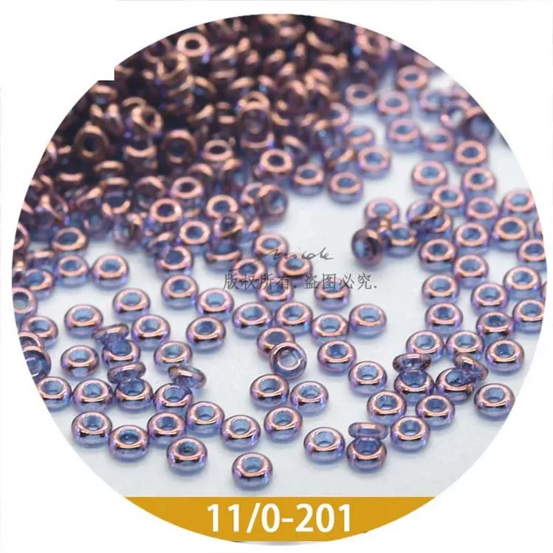 Perles de rocaille TOHO faites à la main, matériel de bricolage, 11/0 perles rondes transparentes de 2mm, pour la fabrication de bijoux