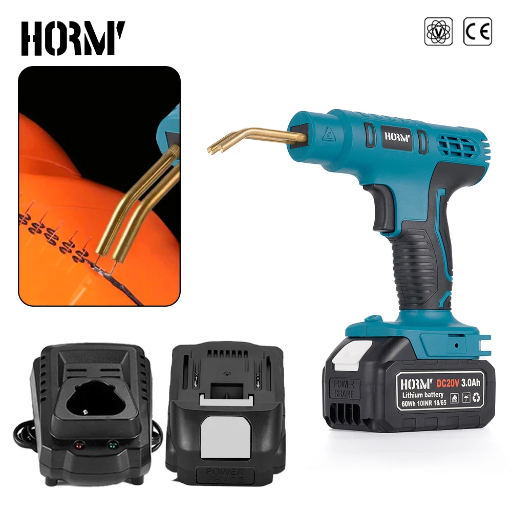 Hormy New Plastic Welder 600W Car Bumper Appliance Repair Kit Mini Soldering Cordless Iron Staples For Makita18V Lithium Battery