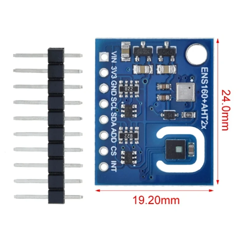 ENS160 + AHT21ก๊าซคาร์บอนไดออกไซด์ CO2 CCS811 ECO2คุณภาพอากาศเซ็นเซอร์ความชื้น