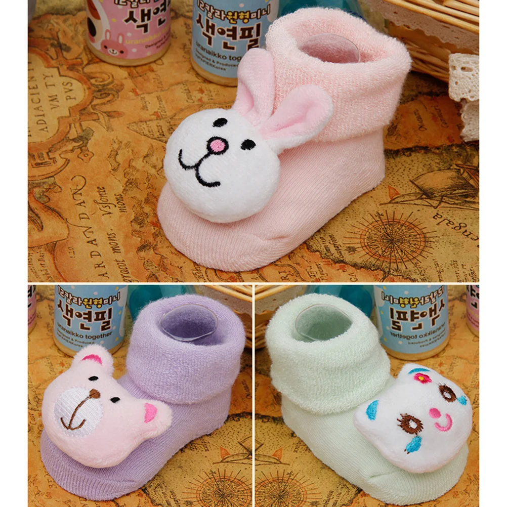 

9pcs Anti Skid Floor For Baby Girls Winter Warm Thickening Cotton Non Slip Socks Wearable Indoor Outdoor Baby Shoes Children