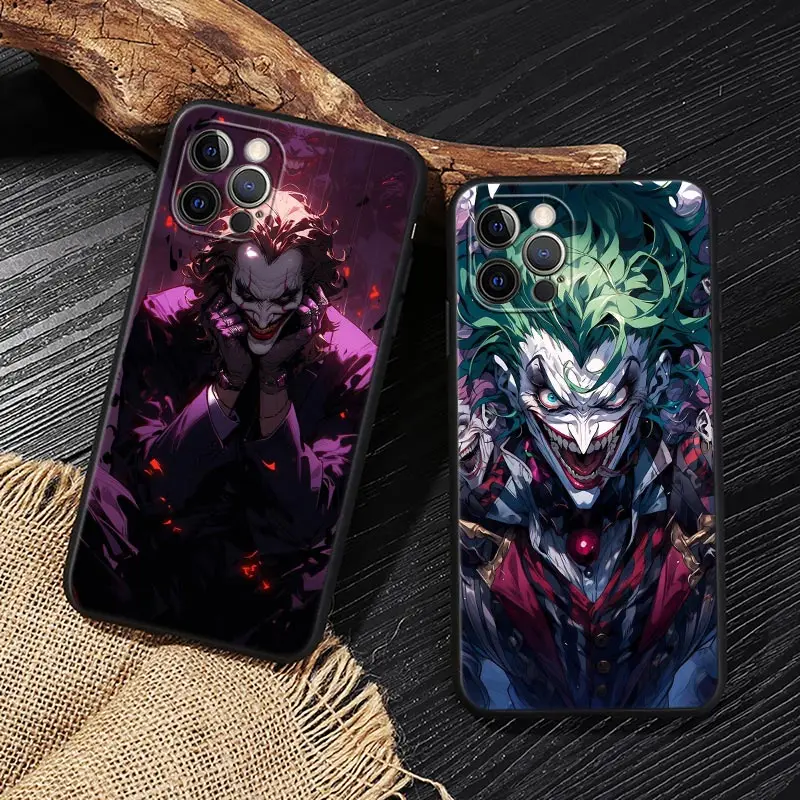 Cool Jokers Clown Funda For iphone 15 Pro Max Case For iPhone 14 11 12 13 Mini 15 Pro 14Plus XS X 7 8 SE 2 2020 Cases Soft Cover